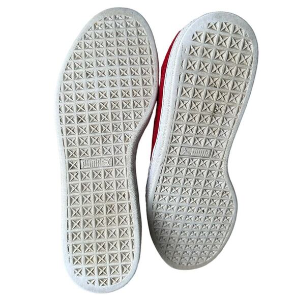 Puma x Trapstar Clyde Suede Sneakers in Barbados Cherry + White Men's Size 12 - Picture 9 of 9